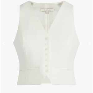 Favorite Daughter Cream Buttoned Vest Top
